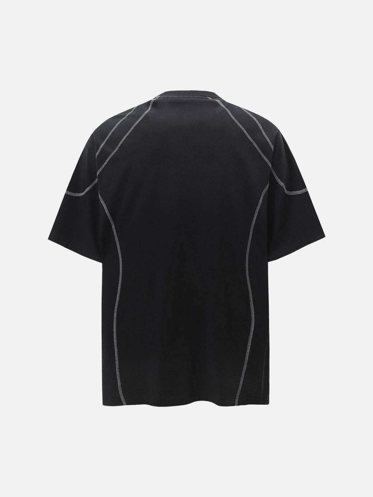 Concert Outfit Street Dirty Dyed Gradient Motorcycle T-Shirt Concert Outfit Street Dirty Dyed Gradient Motorcycle T-Shirt