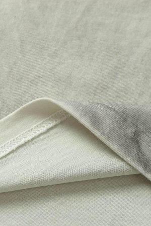 Concert Outfit Street Dirty Dyed Gradient Motorcycle T-Shirt