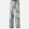 Concert Outfit Street Distressed Industrial Style Straight Jeans