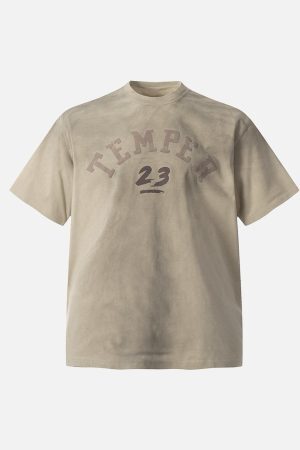 Concert Outfit Street Distressed Tie-Dye Letter Print T-Shirt