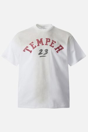 Concert Outfit Street Distressed Tie-Dye Letter Print T-Shirt