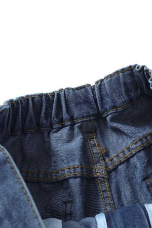 Concert Outfit Street Drawstring Star Applique Jeans