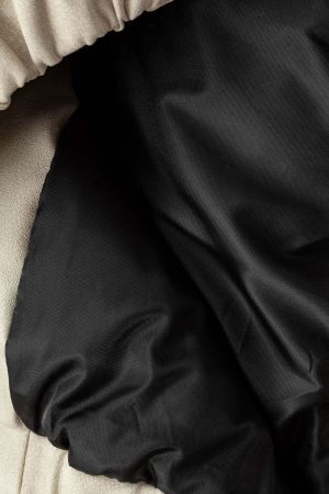 Concert Outfit Street Flame Embroidered Suede Padded Puffer Jacket