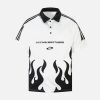 Concert Outfit Street Flame Embroidery POLO T-Shirt