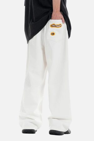 Concert Outfit Street Flame Towel Embroidered Jeans