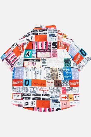 Concert Outfit Street Full Printed Short-Sleeved Shirts