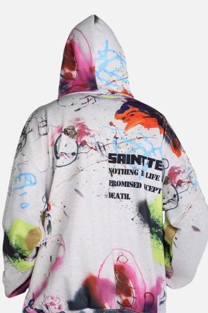 Concert Outfit Street Graffiti Hooded Sweatshirt