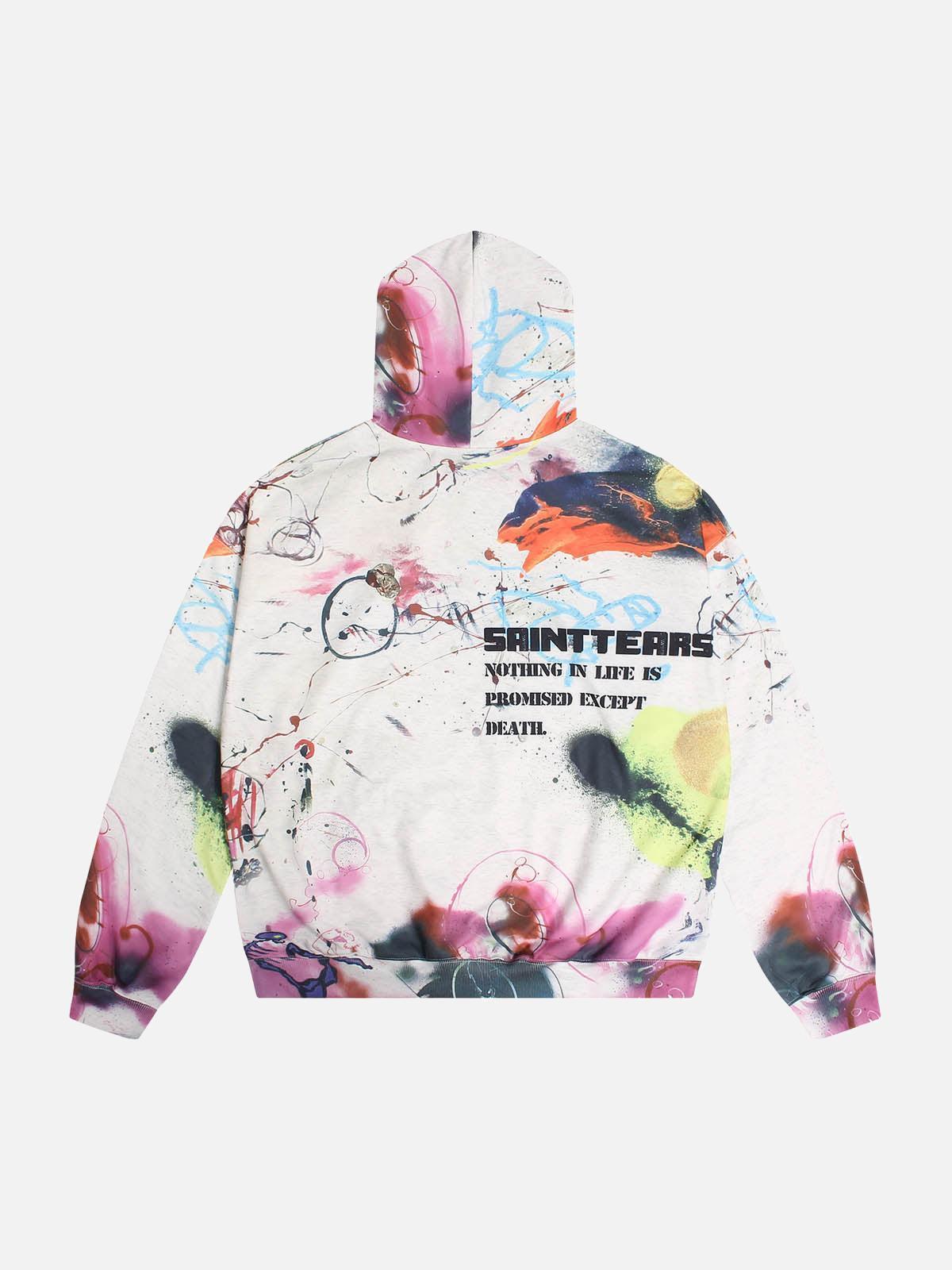 Concert Outfit Street Graffiti Hooded Sweatshirt Concert Outfit Street Graffiti Hooded Sweatshirt
