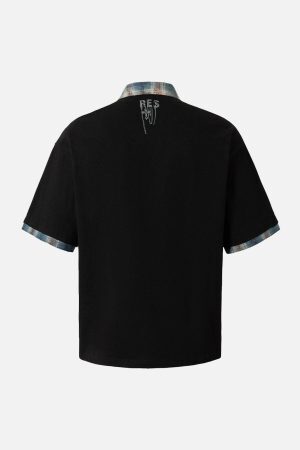 Concert Outfit Street Graffiti POLO Lapel Shirt