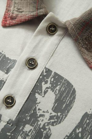 Concert Outfit Street Graffiti POLO Lapel Shirt