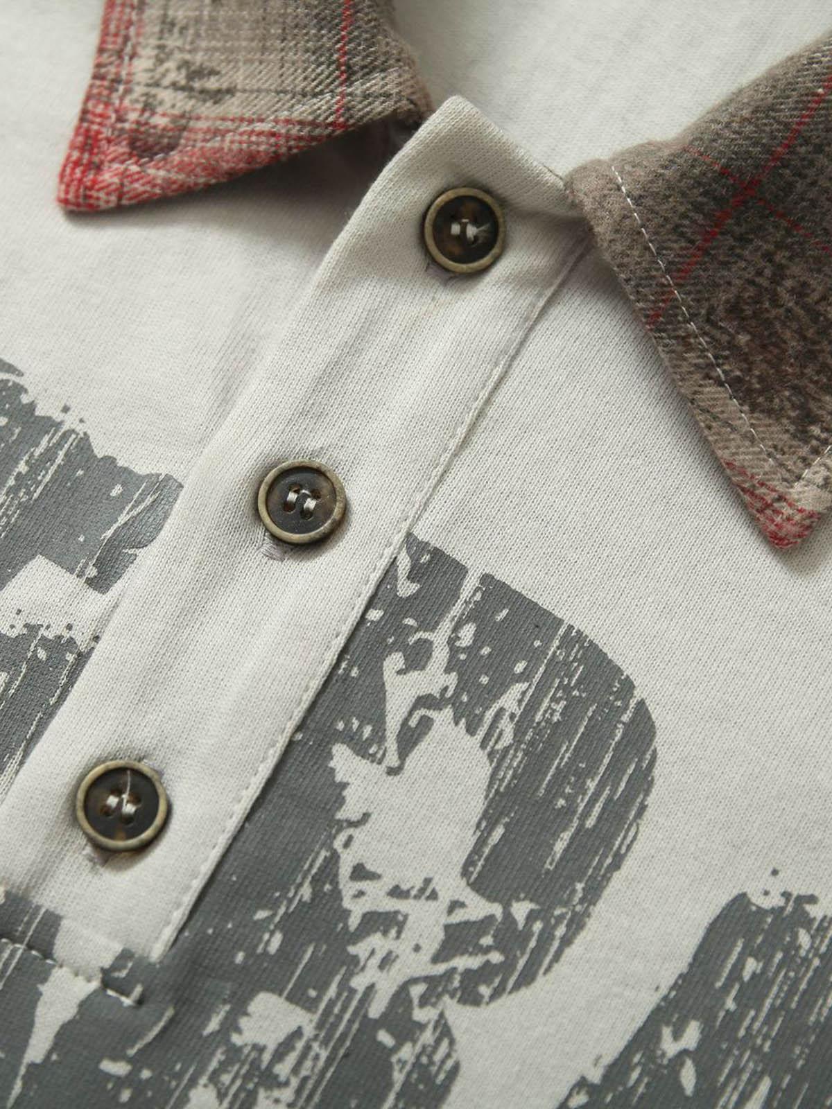 Concert Outfit Street Graffiti POLO Lapel Shirt Concert Outfit Street Graffiti POLO Lapel Shirt