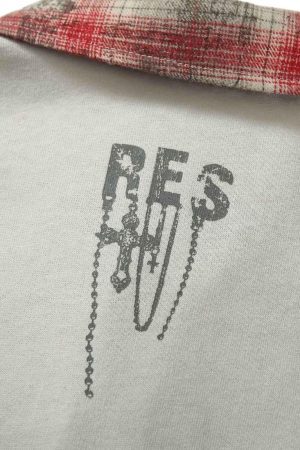 Concert Outfit Street Graffiti POLO Lapel Shirt