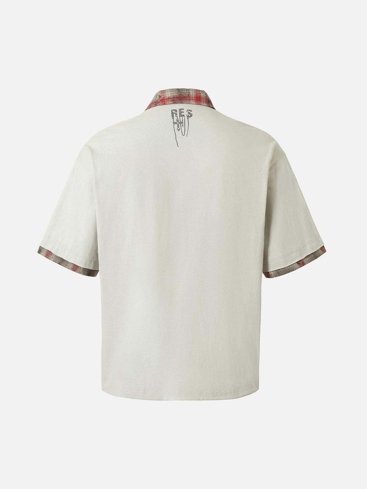 Concert Outfit Street Graffiti POLO Lapel Shirt Concert Outfit Street Graffiti POLO Lapel Shirt