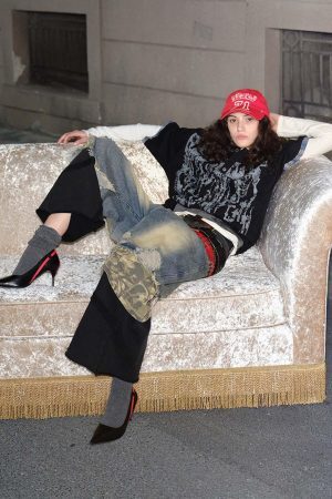 Concert Outfit Street Graffiti POLO Lapel Shirt