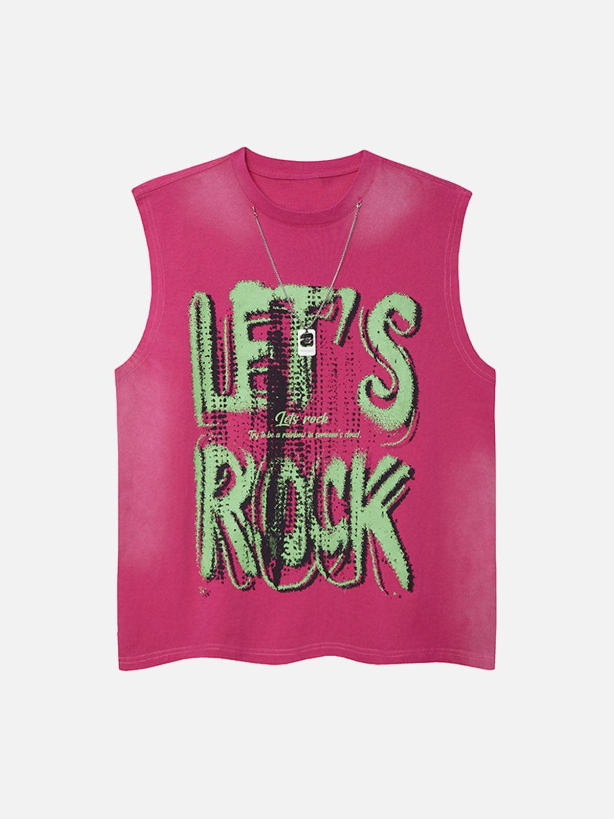 Concert Outfit Street Graphic Spray Print Necklace T-Shirt Concert Outfit Street Graphic Spray Print Necklace T-Shirt