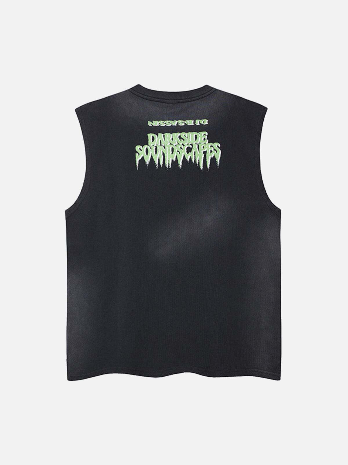 Concert Outfit Street Graphic Spray Print Necklace T-Shirt Concert Outfit Street Graphic Spray Print Necklace T-Shirt