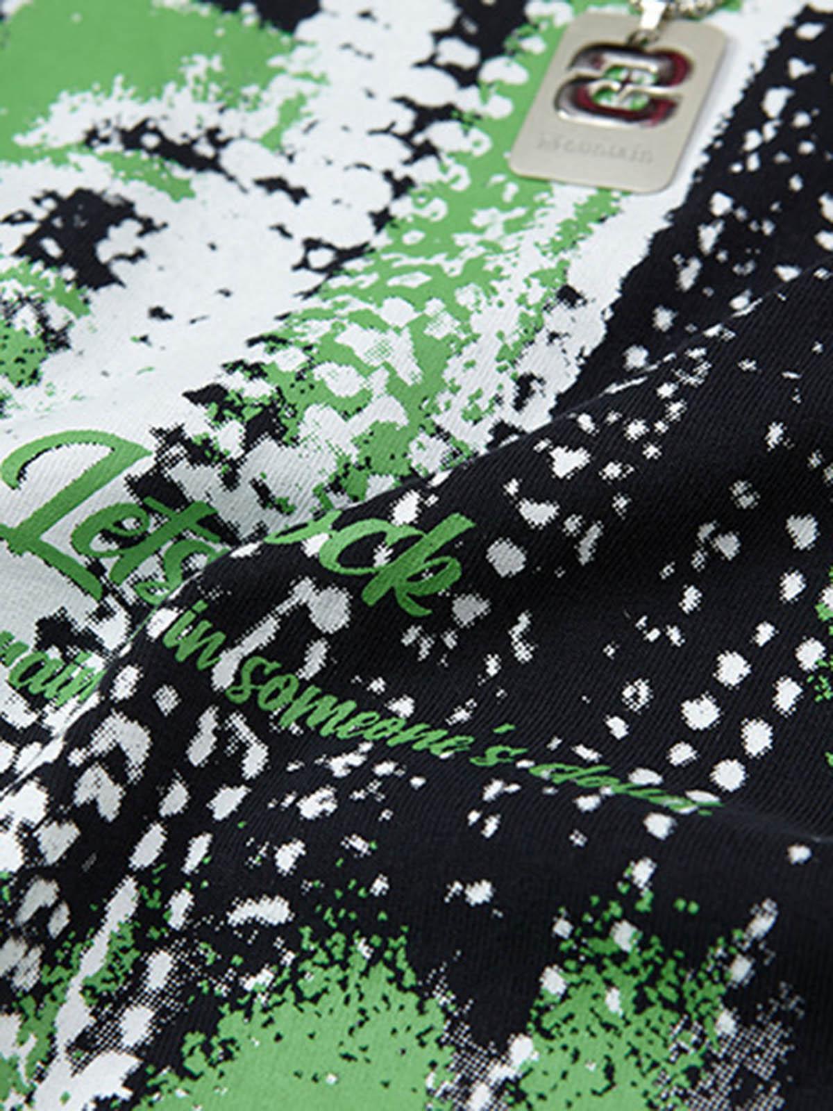 Concert Outfit Street Graphic Spray Print Necklace T-Shirt Concert Outfit Street Graphic Spray Print Necklace T-Shirt