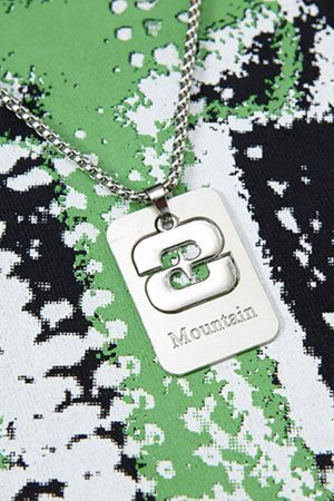 Concert Outfit Street Graphic Spray Print Necklace T-Shirt