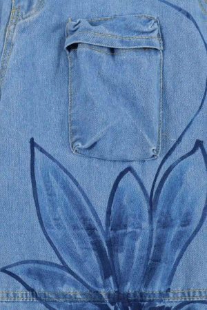 Concert Outfit Street Hand-Painted Graffiti Wide-Leg Jeans