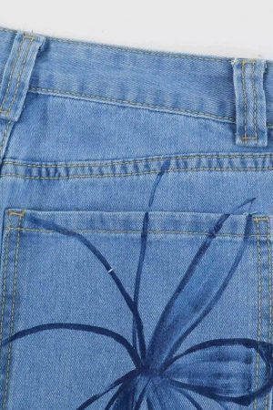 Concert Outfit Street Hand-Painted Graffiti Wide-Leg Jeans