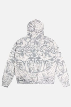 Concert Outfit Street Hand-Painted Zip Up Hoodie