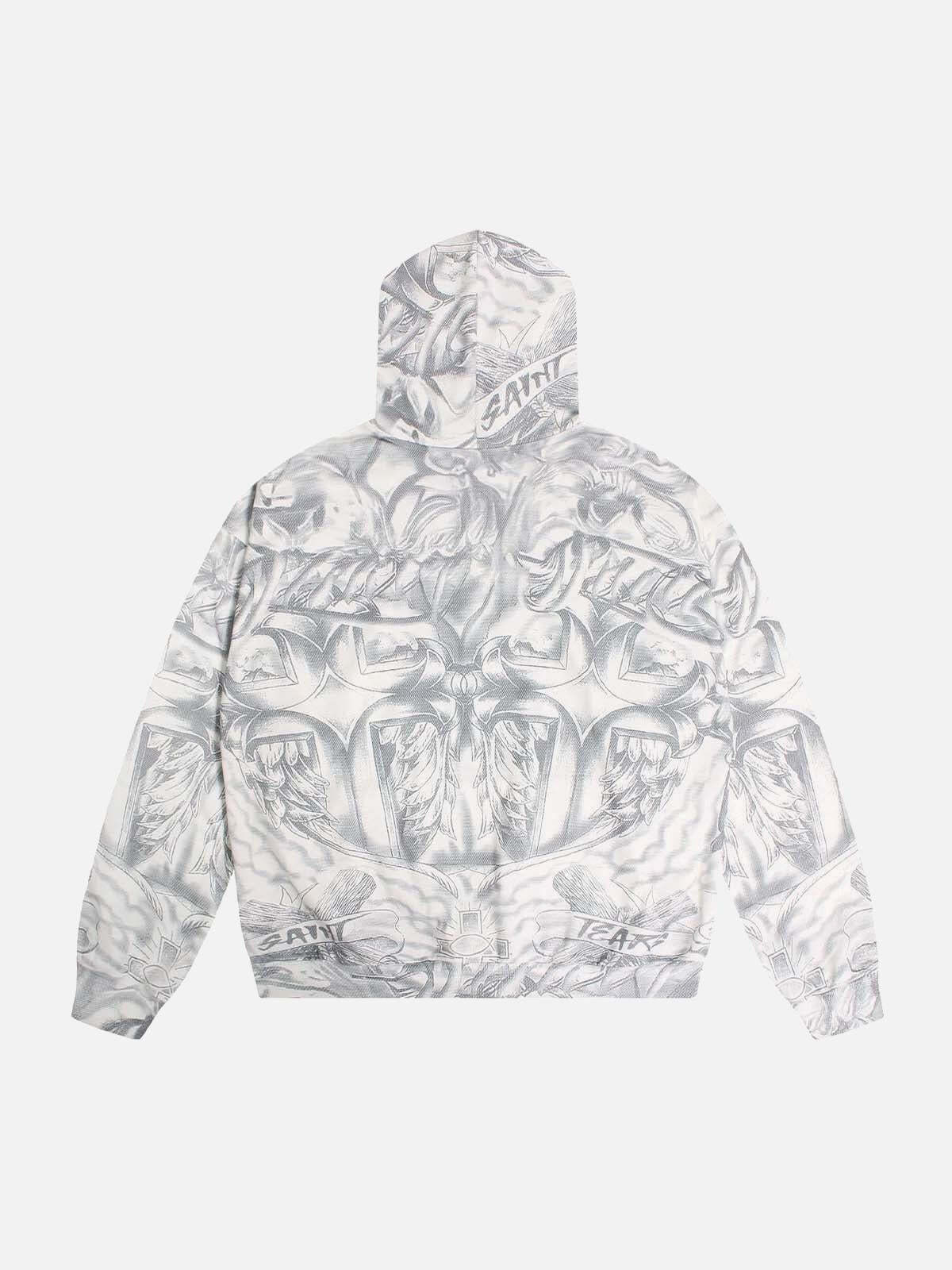 Concert Outfit Street Hand-Painted Zip Up Hoodie Concert Outfit Street Hand-Painted Zip Up Hoodie