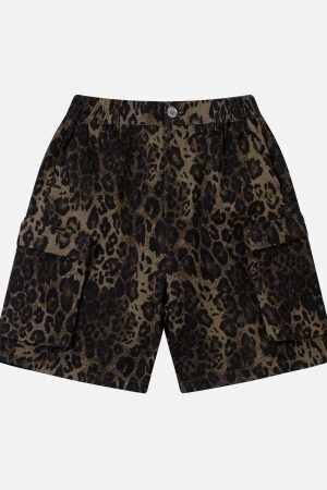 Concert Outfit Street Leopard Print Shorts