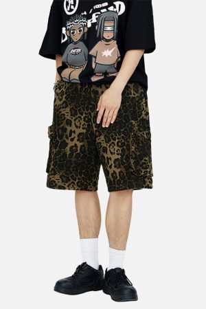 Concert Outfit Street Leopard Print Shorts