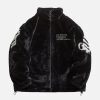 Concert Outfit Street Letter Embroidered Fleece Jacket
