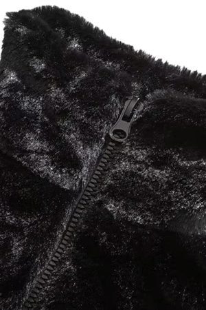 Concert Outfit Street Letter Embroidered Fleece Jacket