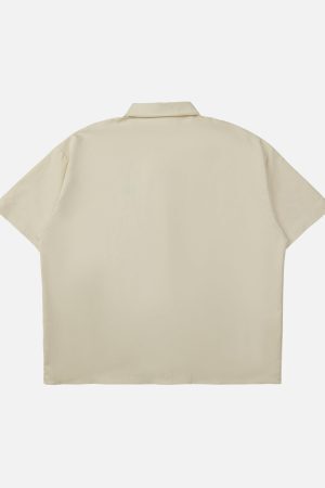 Concert Outfit Street Letter Print Short Sleeve Shirt