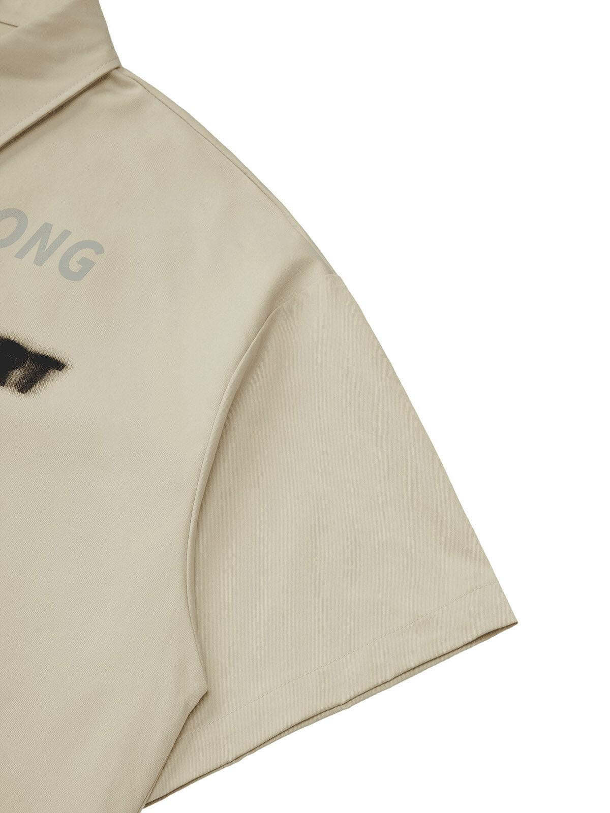 Concert Outfit Street Letter Print Short Sleeve Shirt Concert Outfit Street Letter Print Short Sleeve Shirt