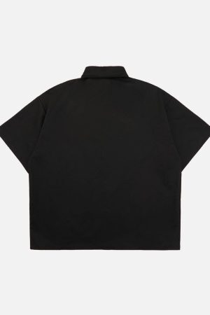 Concert Outfit Street Letter Print Short Sleeve Shirt