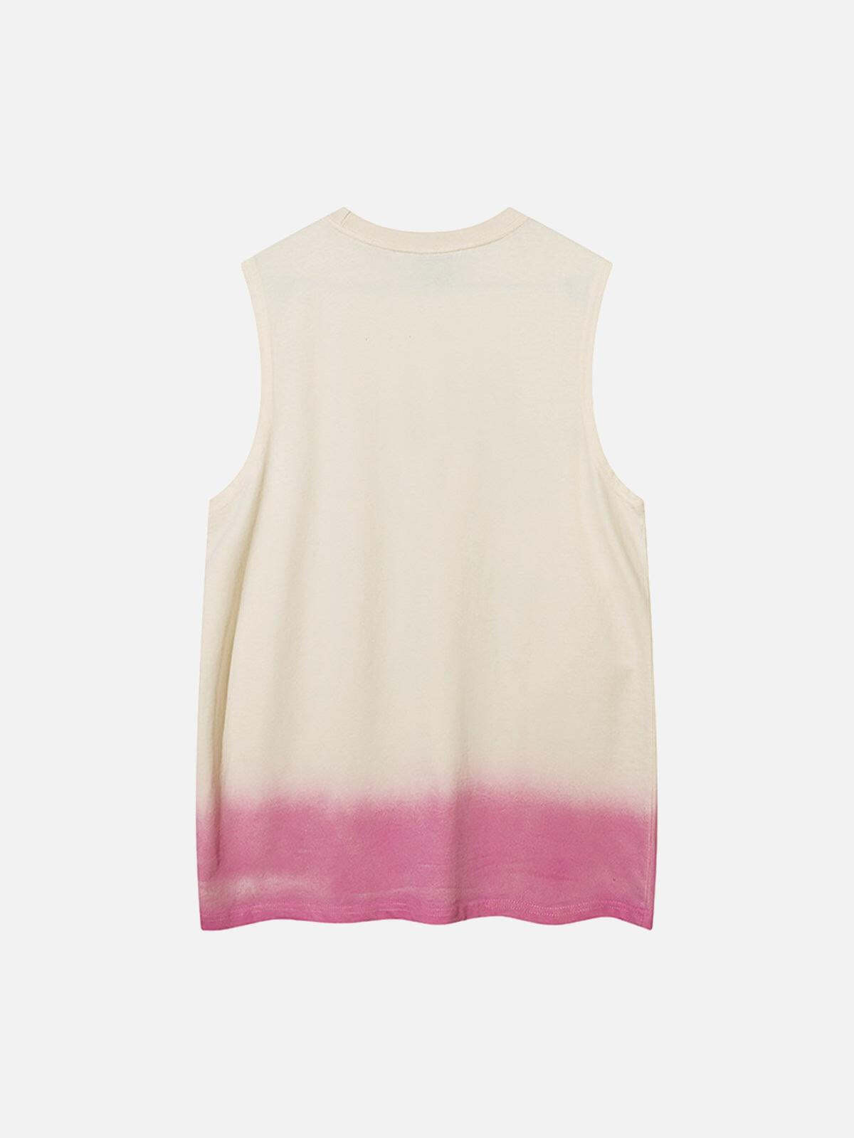 Concert Outfit Street Necklace Graffiti Spray-Painted Vest Concert Outfit Street Necklace Graffiti Spray-Painted Vest