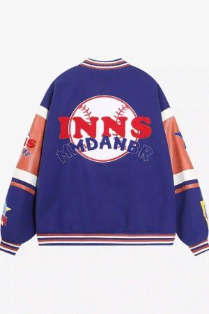 Concert Outfit Street Patchwork Embroidered Baseball Jacket