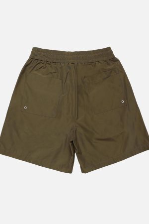 Concert Outfit Street Patchwork Personalized Multi-Pocket Shorts