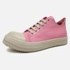 Concert Outfit Street Pink Leather Low-Top Sneakers