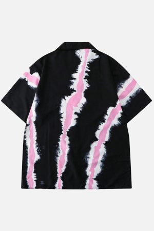 Concert Outfit Street Print Butterfly Short Sleeve Shirt