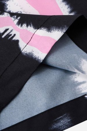 Concert Outfit Street Print Butterfly Short Sleeve Shirt