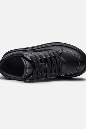 Concert Outfit Street PU Leather Sneakers