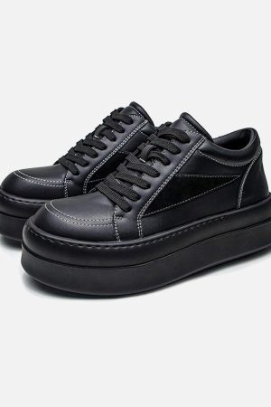 Concert Outfit Street PU Leather Sneakers