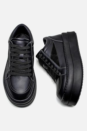 Concert Outfit Street PU Leather Sneakers