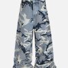 Concert Outfit Street Retro Camouflage Baggy Jeans