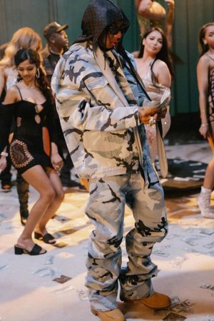 Concert Outfit Street Retro Camouflage Baggy Jeans