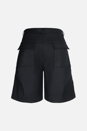 Concert Outfit Street Retro Pleated Rivet Shorts