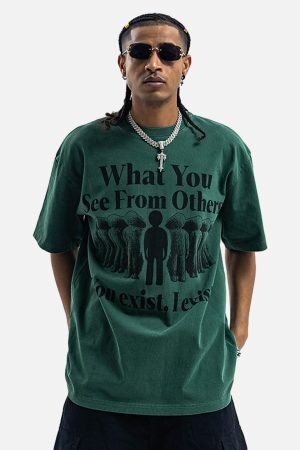 Concert Outfit Street Retro Portrait Letter Print T-Shirt