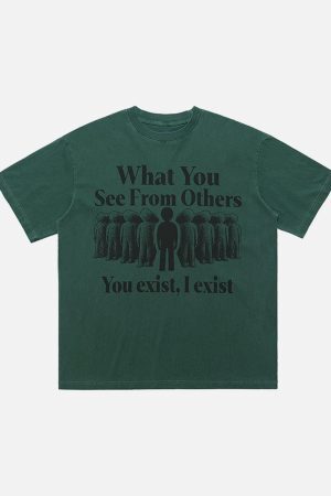 Concert Outfit Street Retro Portrait Letter Print T-Shirt