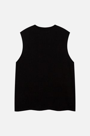 Concert Outfit Street Retro Star Chain Print Vest