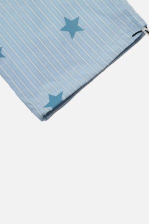 Concert Outfit Street Retro Star Vertical Stripes Trousers