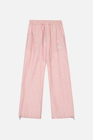 Concert Outfit Street Retro Star Vertical Stripes Trousers